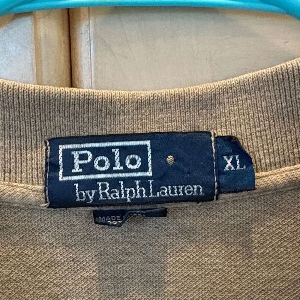 Polo by Ralph Lauren Men's Tan Polo Shirt Size XL 100% Cotton
